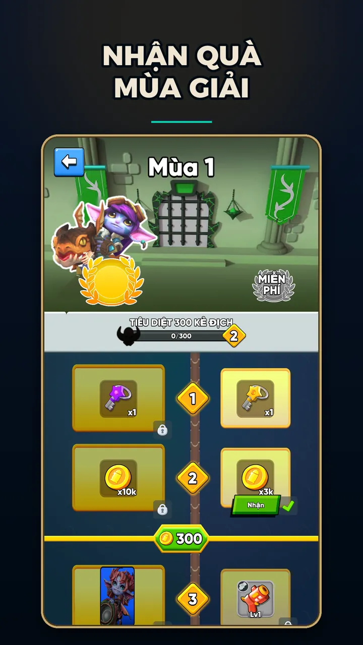 Nhận quà mùa giải
